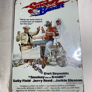 Smokey and the bandit man cave metal sign